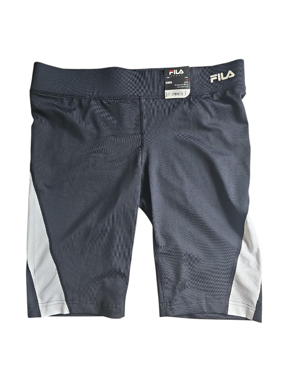 NWT Fila Sport Bermuda Shorts Black Mid Rise Fitted Athletic Activewear Large